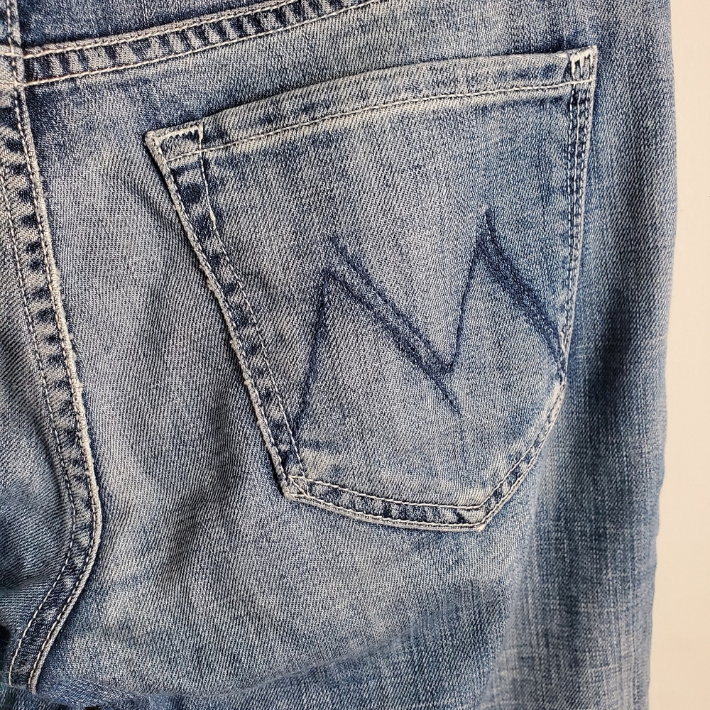 MOTHER The Outsider Denim Jeans in Hooked Wash Low Rise Bootcut size 28 - Picture 9 of 13